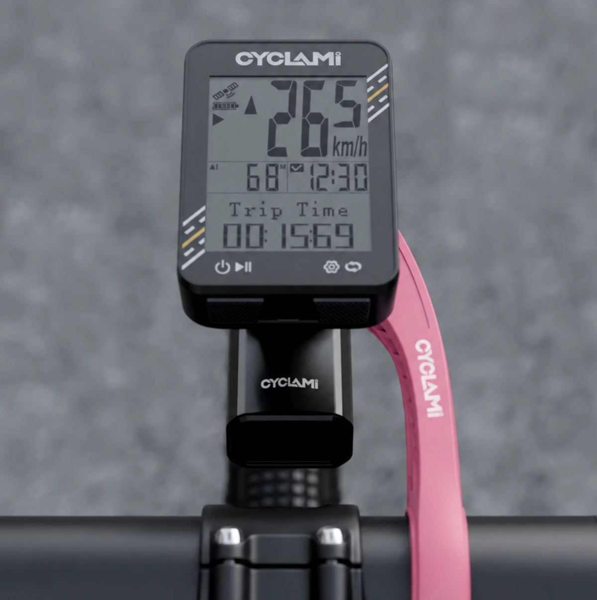 Support déporté XL CYCLAMI S2 Rose - Garmin Edge 1030/1040/1050 + fixation GoPro