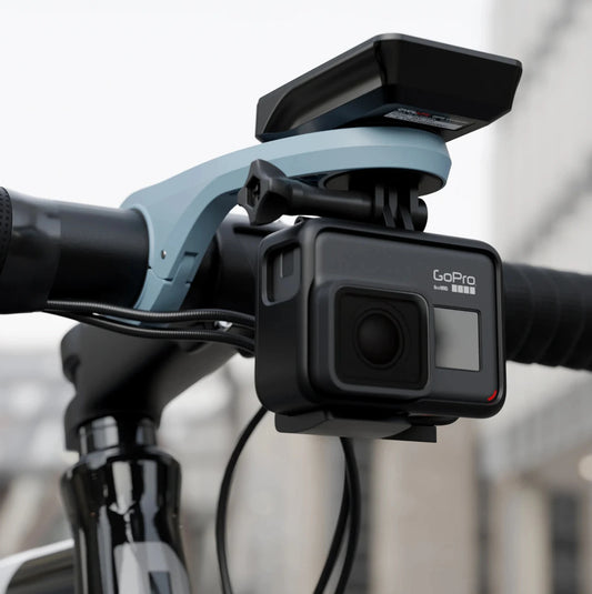 Support déporté XL CYCLAMI S2 bleu - Garmin Edge 530/540/830/840/1030/1040/1050