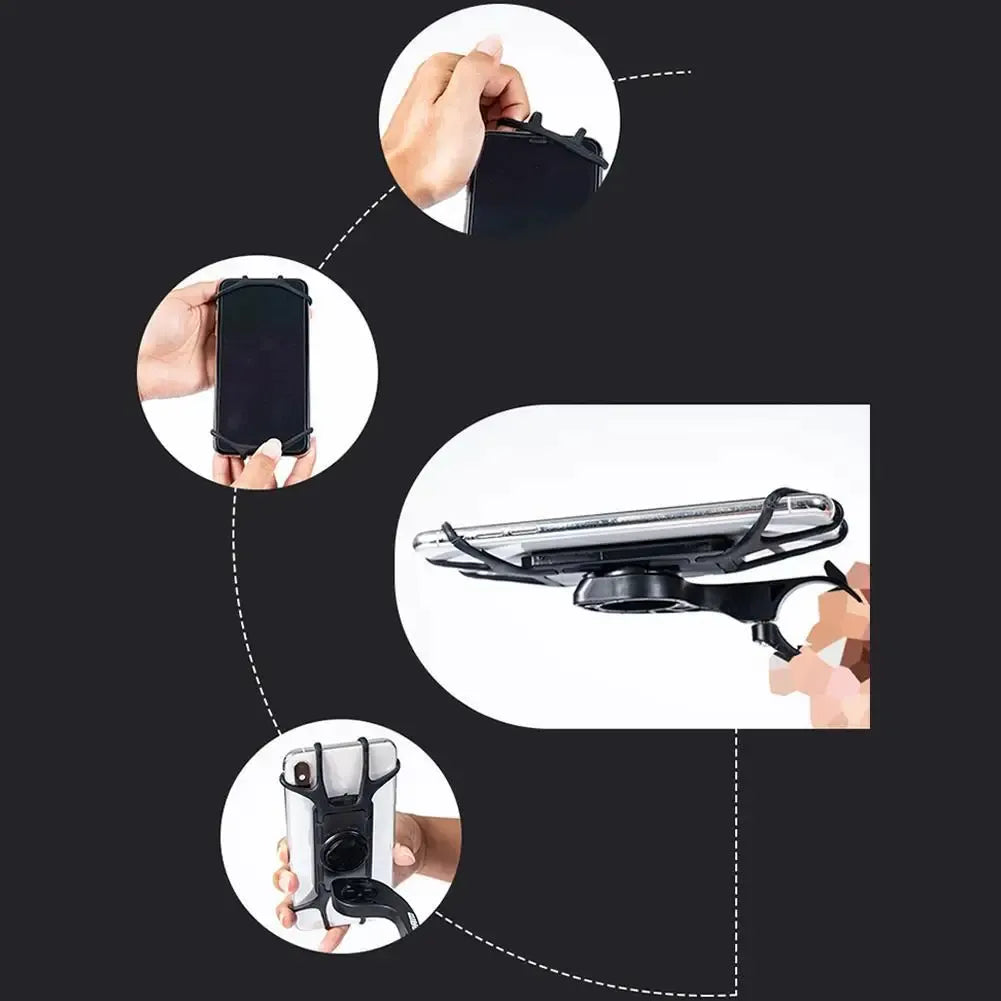 Support téléphone compatible fixation Garmin flexible en silicone - Compatible Garmin