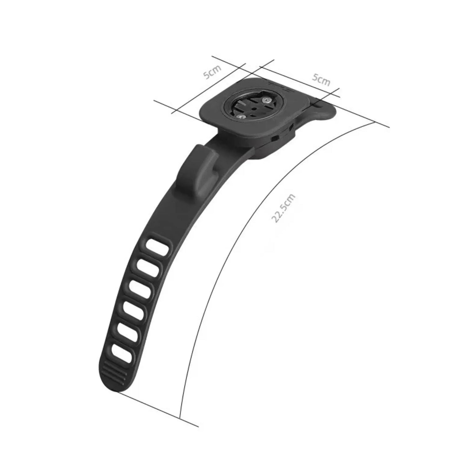 Support compteur vélo silicone fixation rapide Garmin Bryton Wahoo Xoss - Noir