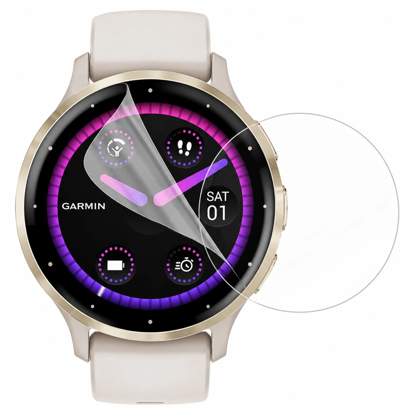 Lot de 2 films hydrogel pour Garmin Venu 3 – Protection d'écran HD