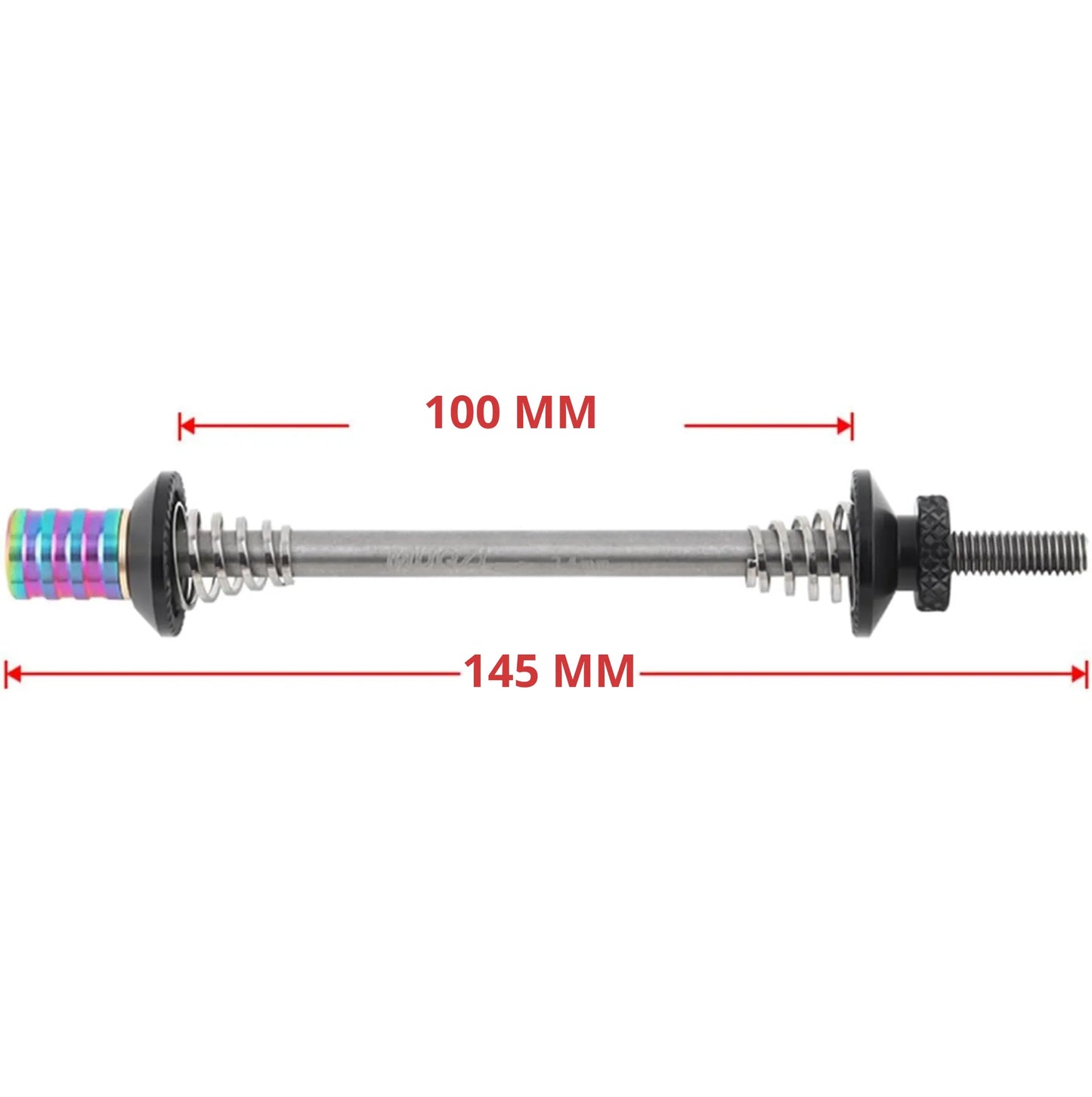 Axe de roue arrière à serrage rapide vélo – Alliage titane/aluminium, 100 mm – vue 6