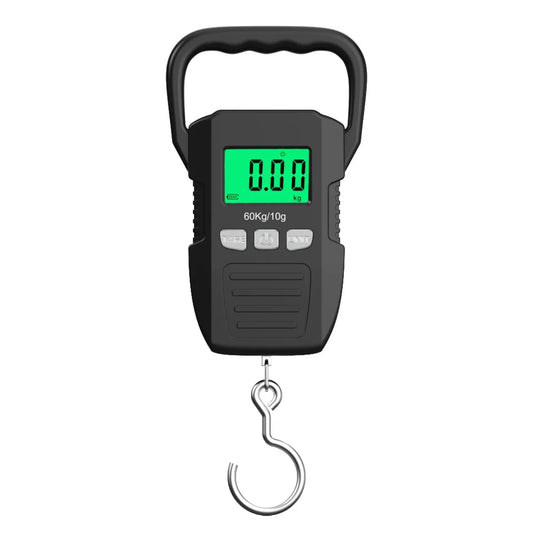 Balance suspendue numérique LCD 60 kg / 10 g – Crochet inox, batterie et USB