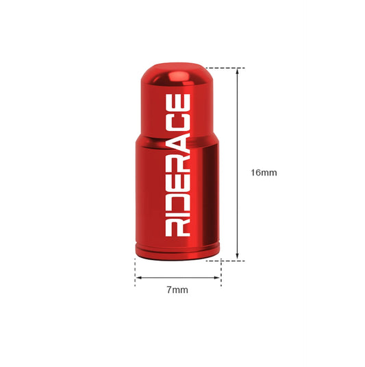 Bouchons de valve Presta RIDERACE Rouge – Aluminium anodisé – Lot de 2 pièces