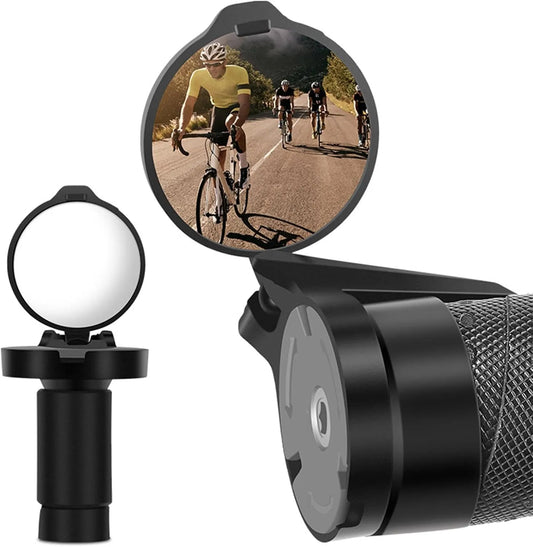 Lot de 2 embouts de guidon Rétroviseur de vélo – Miroir convexe HD – Rotation 360°