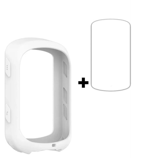 Pack protection Garmin Edge 540 / 840 blanc – Housse silicone + écran de protection