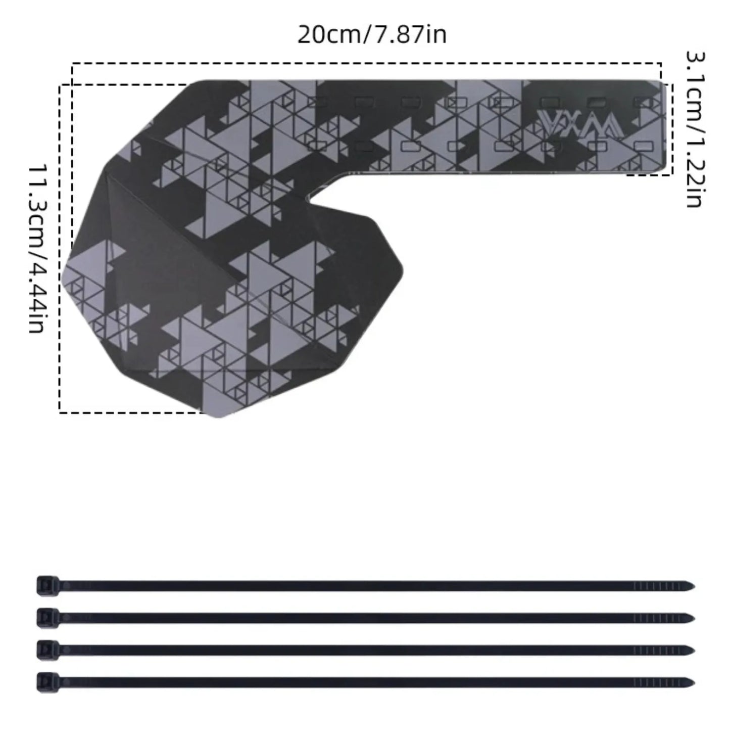 Protection de dérailleur arrière VXM – Plaque de protection transmission vélo route et VTT – vue 3