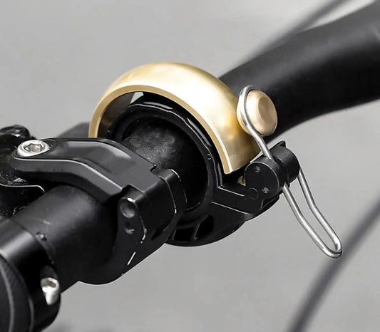 Sonnette de vélo design circulaire en cuivre - Doré