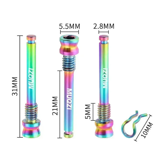 Vis étrier de frein à disque – Multicolore – 2 pièces + clips