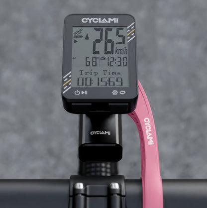 Support déporté XL CYCLAMI S2 Rose - Garmin Edge 1030/1040/1050 + fixation GoPro