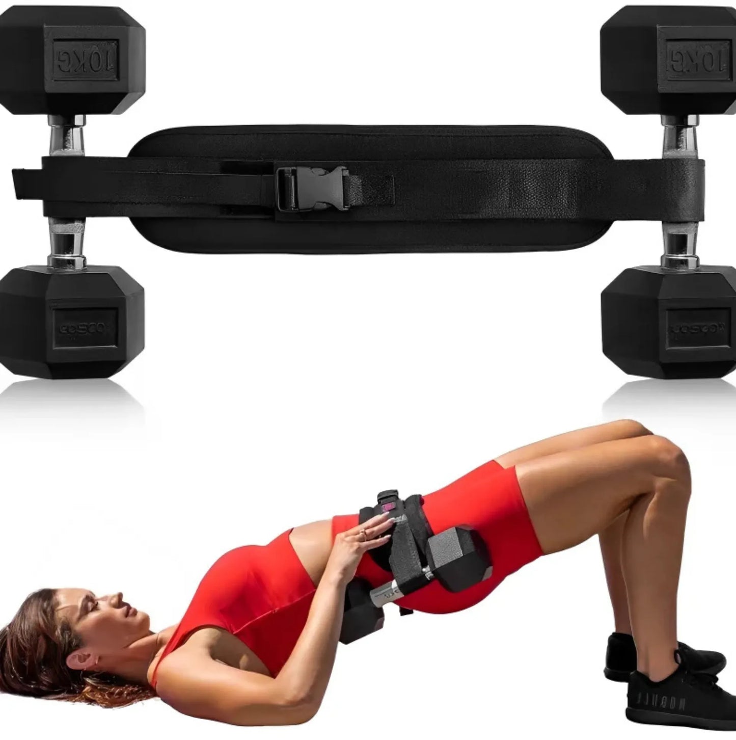 Ceinture de musculation – Support de charge pour haltères et kettlebells