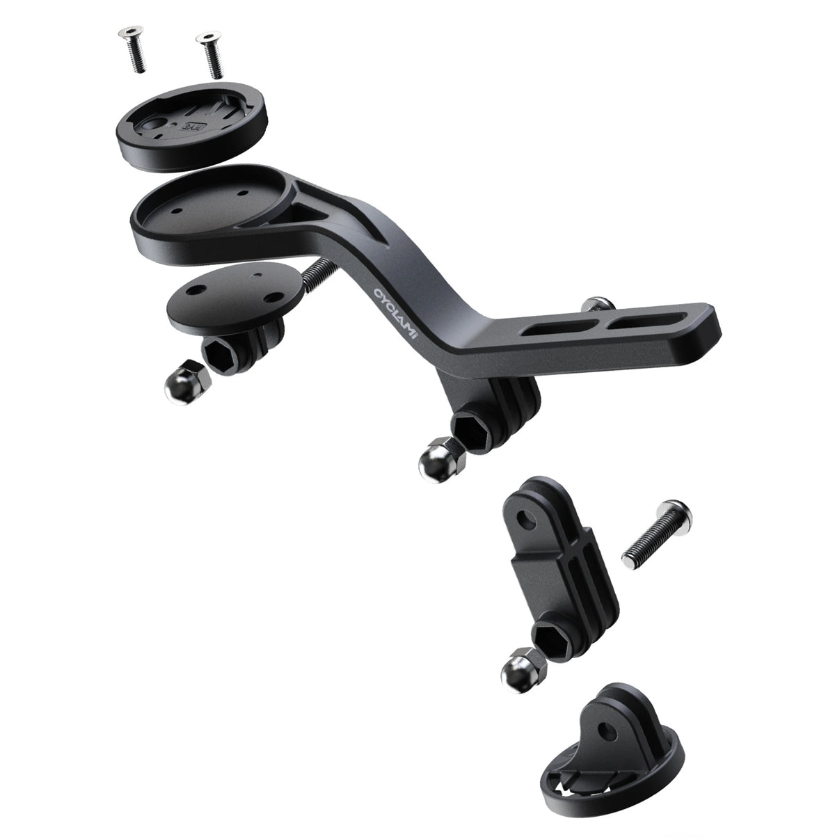 Support compteur multifonction CYCLAMI S29 - Garmin, Wahoo, Bryton + fixation GoPro