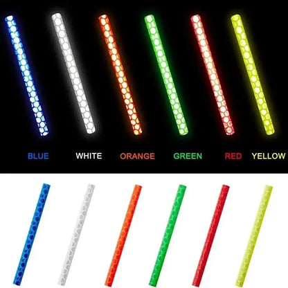 Lot de 24 tubes réfléchissants Multicolore pour rayons de vélo