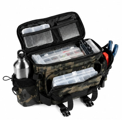 Sac de pêche multifonction grande capacité – Bandoulière/taille – Tissu Oxford imperméable