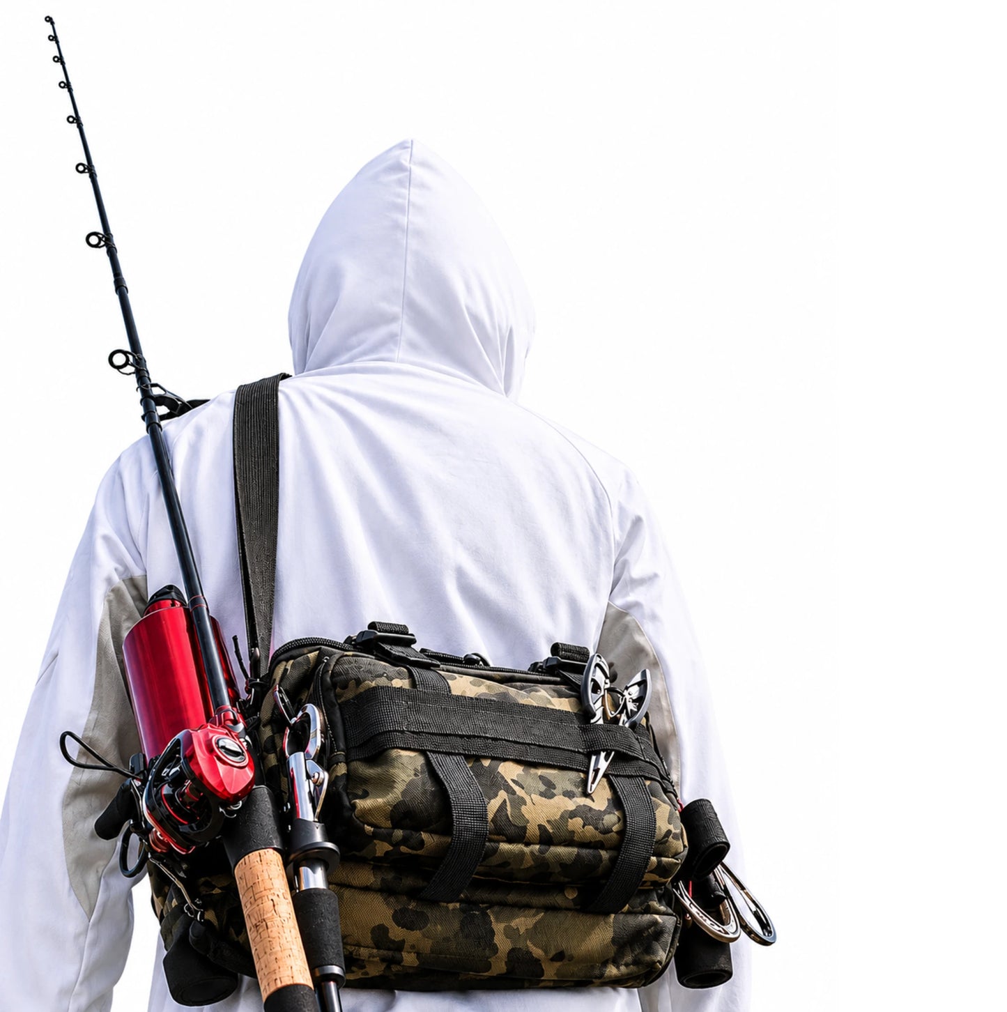 Sac de pêche multifonction grande capacité – Bandoulière/taille – Tissu Oxford imperméable