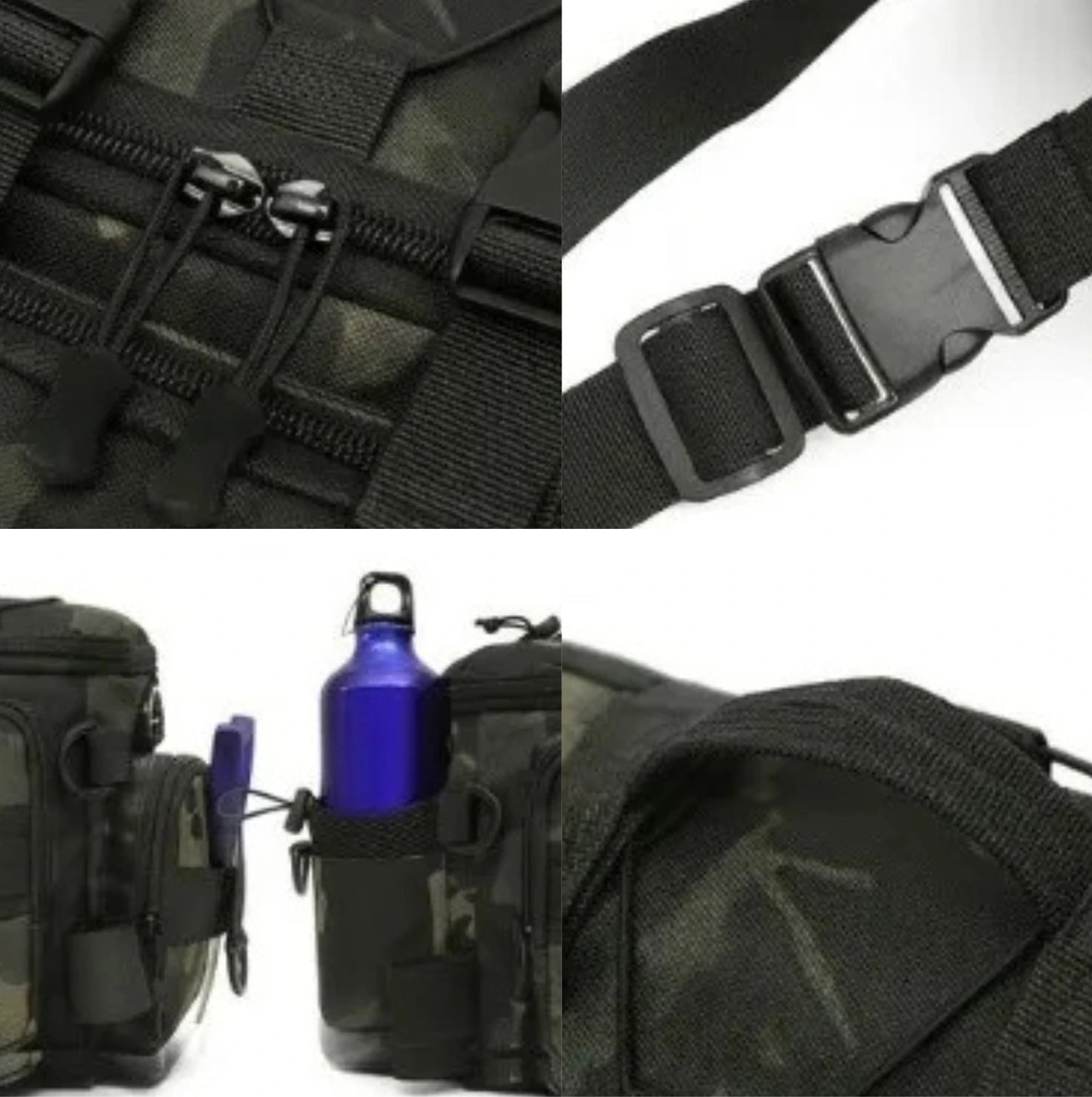 Sac de pêche multifonction grande capacité – Bandoulière/taille – Tissu Oxford imperméable