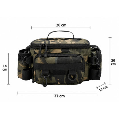 Sac de pêche multifonction grande capacité – Bandoulière/taille – Tissu Oxford imperméable