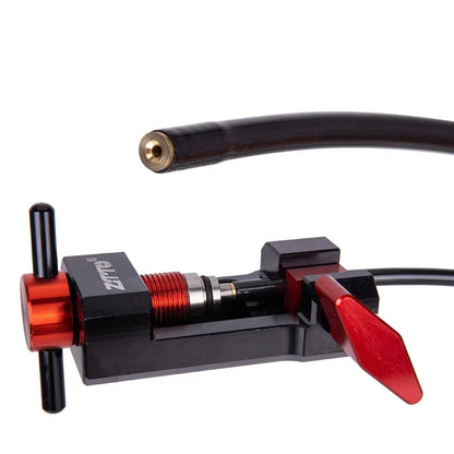 Outil d’insertion et de coupe pour durites de freins hydrauliques vélo – Aluminium