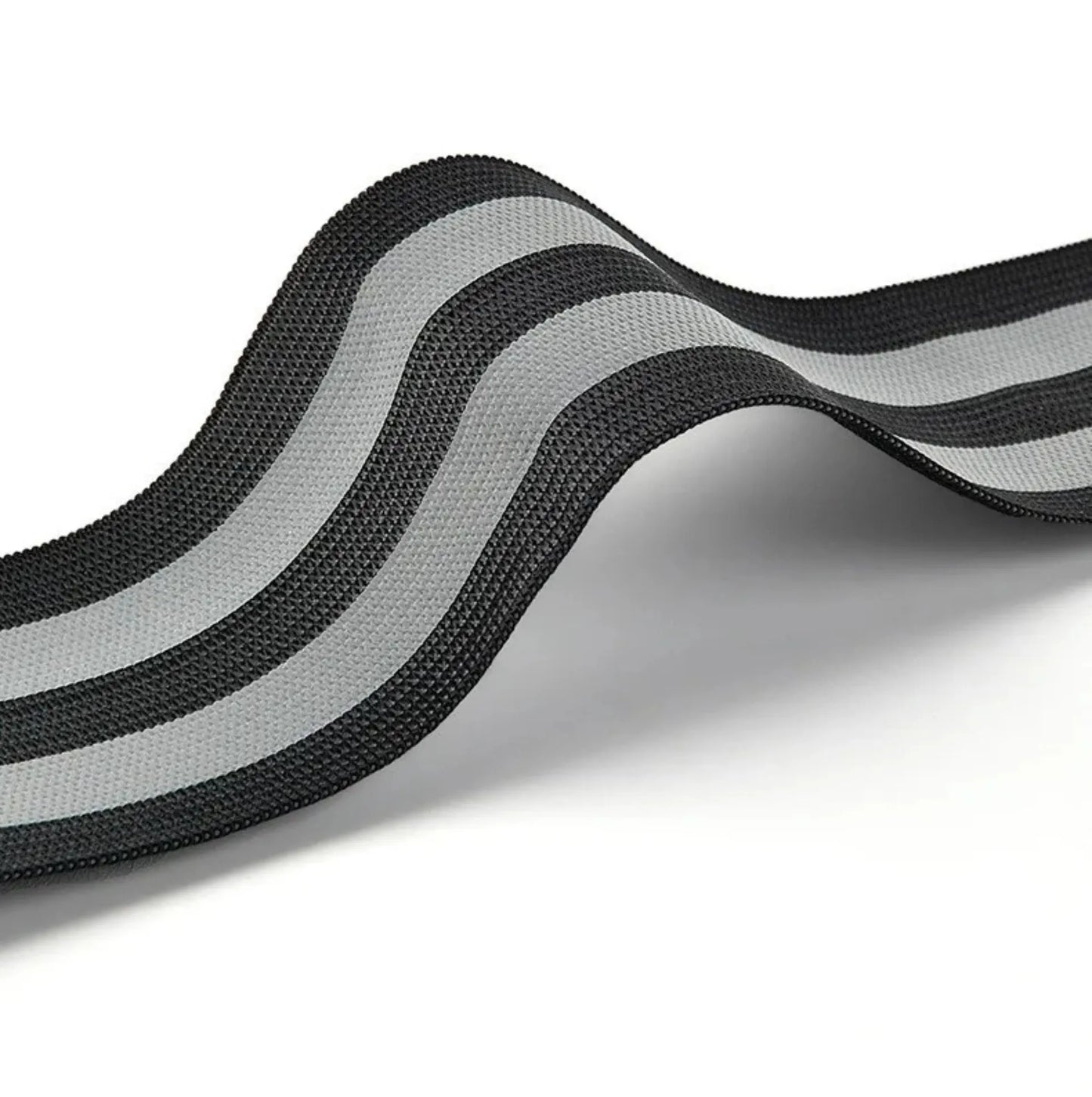 Lot de 2 bracelets réfléchissants noires - Sangles haute visibilité élastiques