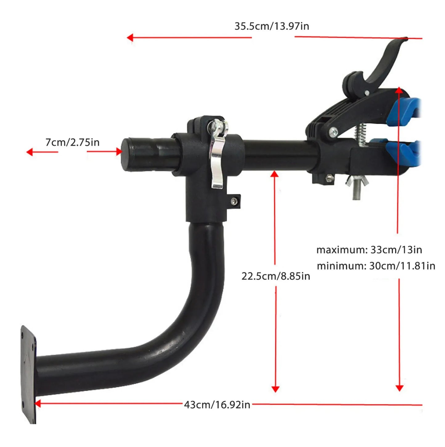 Pince d'atelier type mâchoire réparation vélo - Dégagement rapide, charge 30 kg
