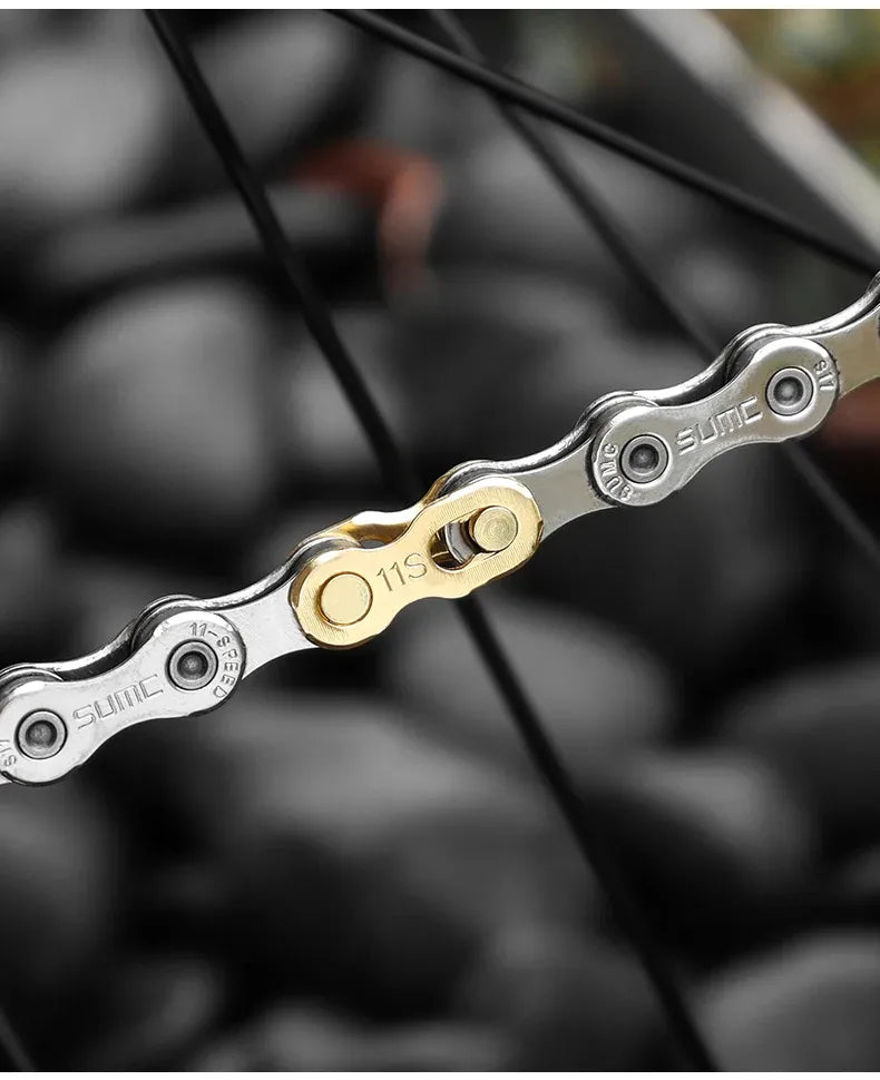 Lot de 2 attaches rapides chaîne vélo 11 vitesses – Magic Link Connector doré