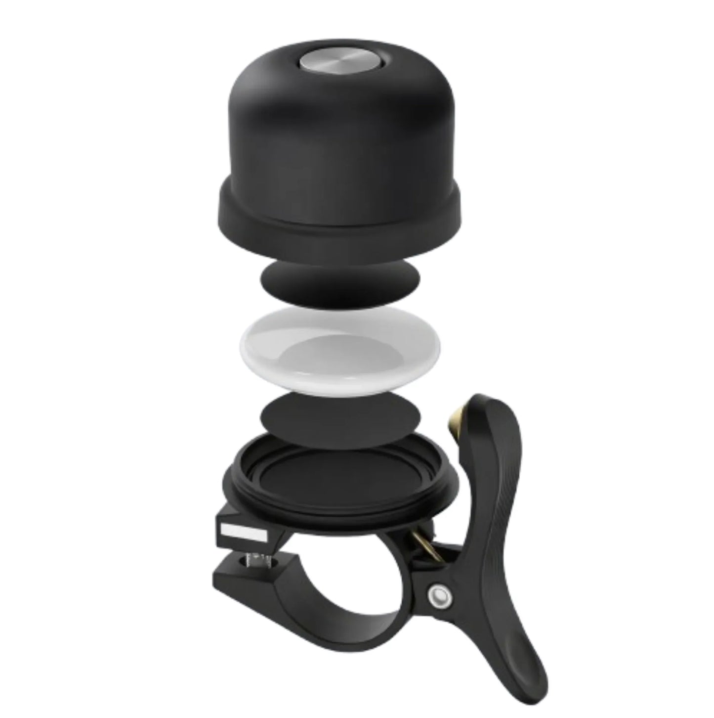 Sonnette de vélo avec compartiment dissimulé pour AirTag - Support étanche 22,2 mm