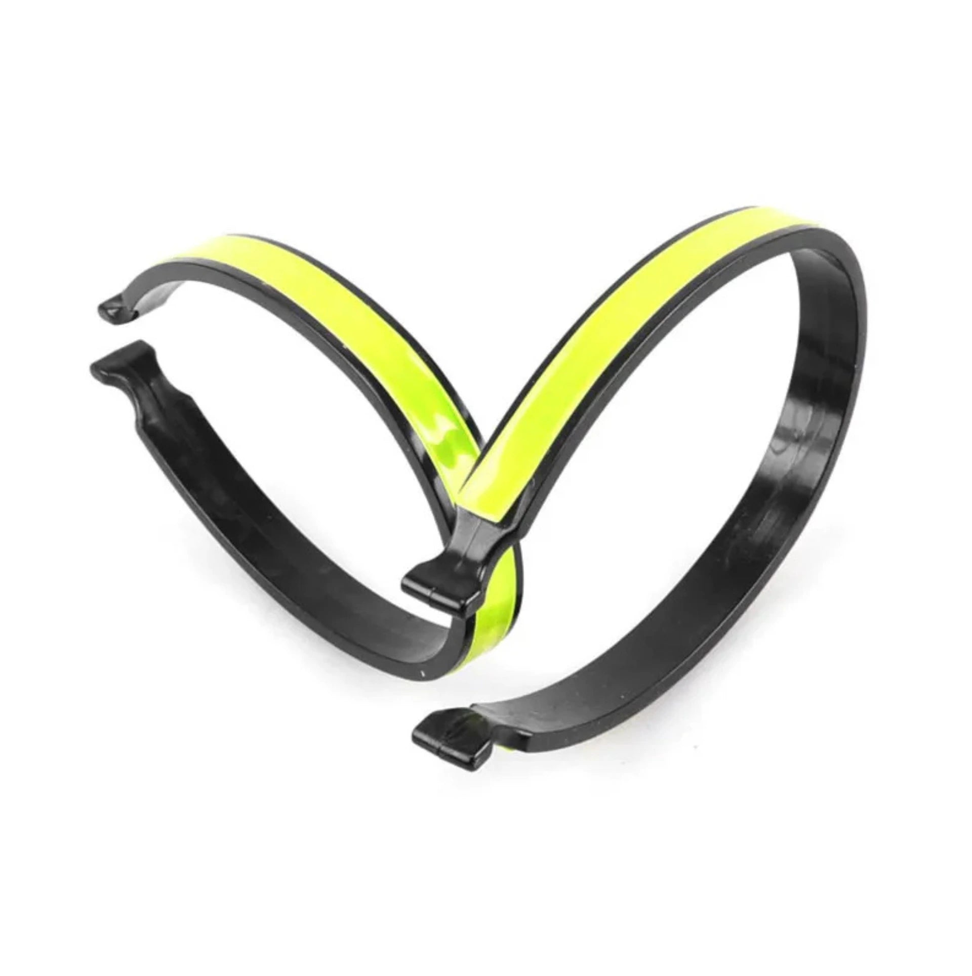 Lot de 2 bandes réfléchissantes pour chevilles - Maintien pantalon vélo - Jaune fluorescent