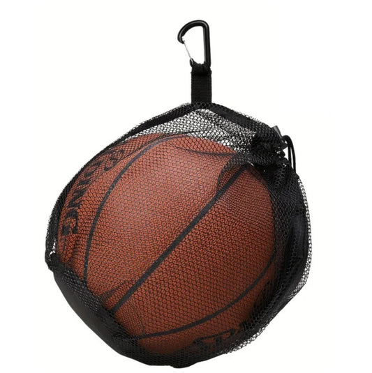 Sac filet porte-ballon avec mousqueton - Cordon ajustable - Ballons tailles 4 à 7