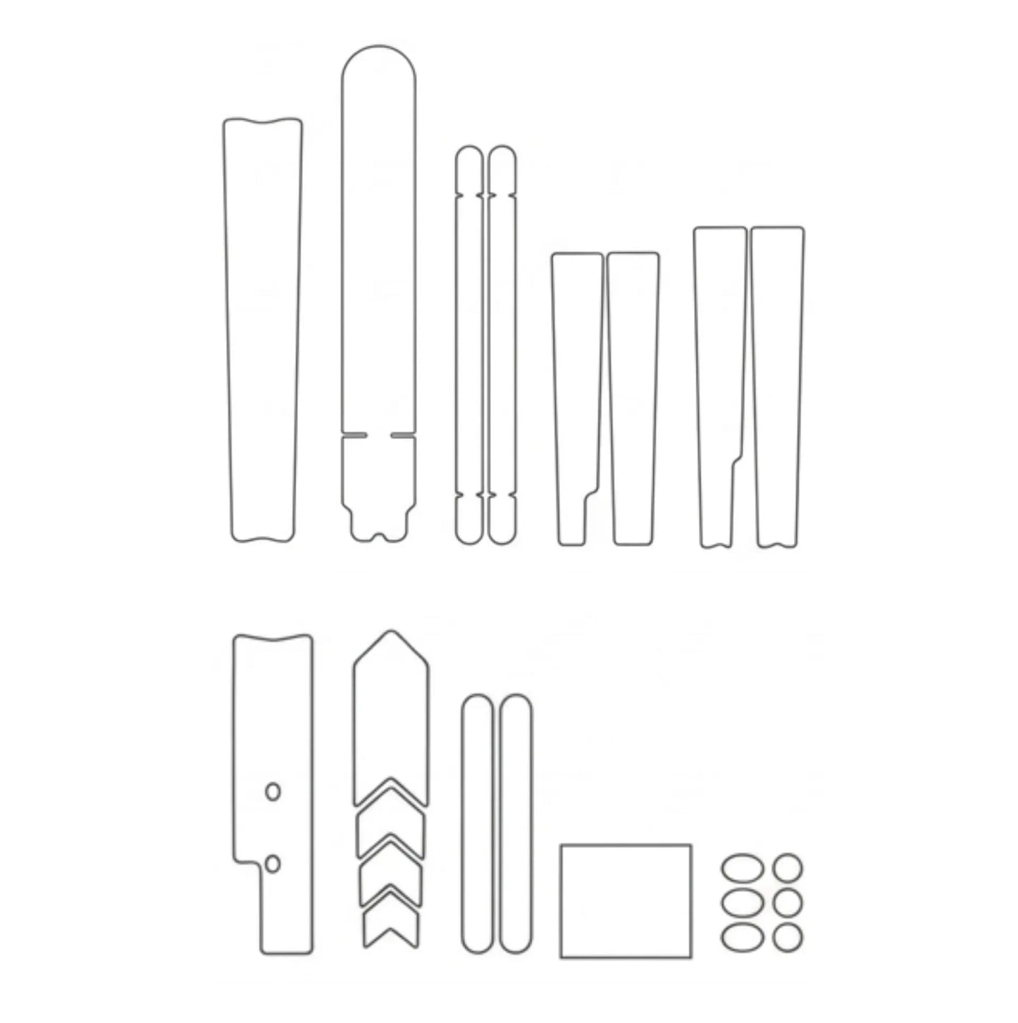 Pack protection cadre Route, gravel, vélo urbain complet – 22 Films TPU transparent anti-rayures