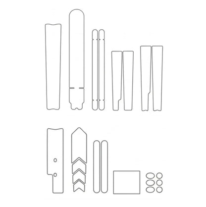 Pack protection cadre Route, gravel, vélo urbain complet – 22 Films TPU transparent anti-rayures