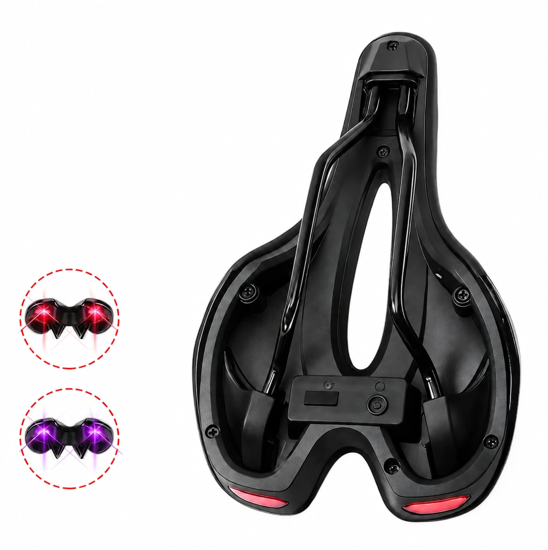 Selle vélo avec feu arrière LED intégré - Rechargeable USB-C - 6 modes d'éclairage