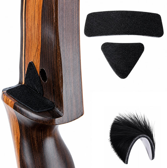 Kit de 2 protections adhésives repose-flèche - Poils artificiels - Arc classique et traditionnel