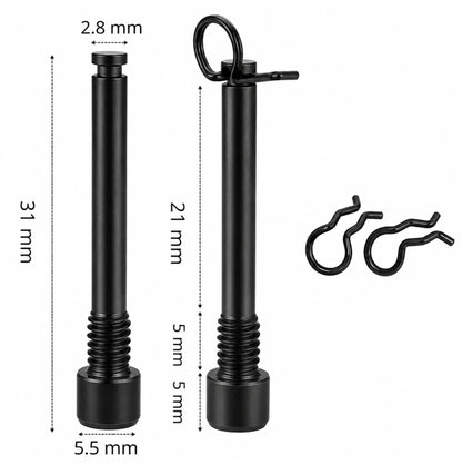 Lot de 2 vis d’étrier de frein M4 en titane TC4 avec circlips Noir – Compatibles Shimano