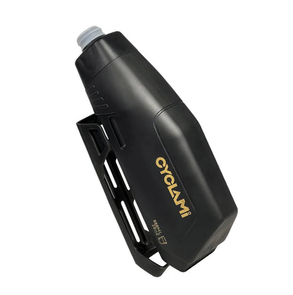 Gourde aérodynamique CYCLAMI 650 ml + porte-bidon - PP5 - 125 g