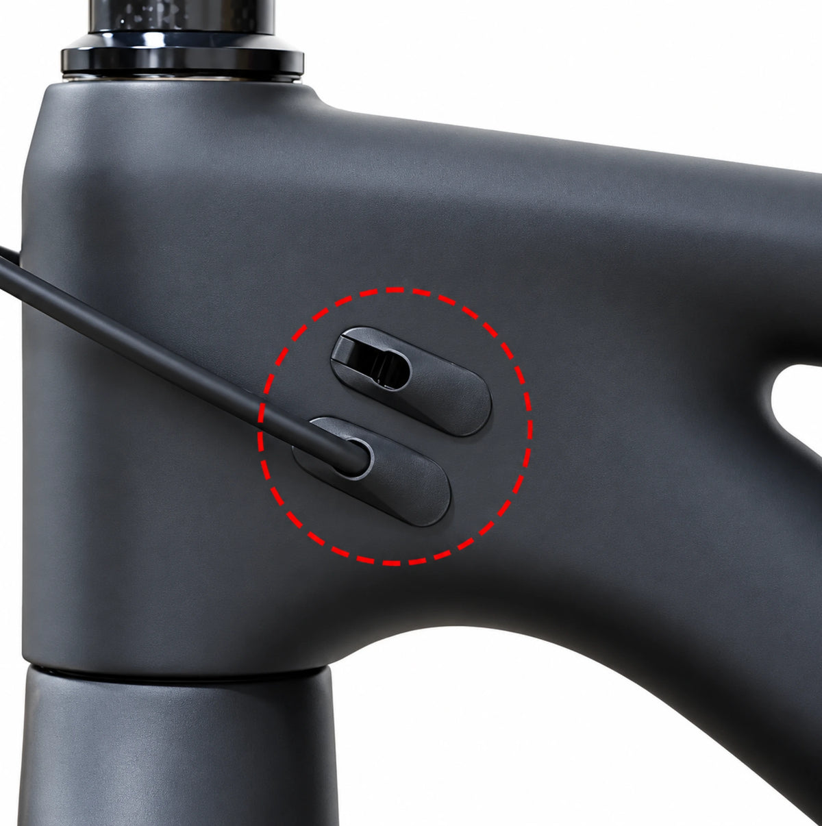 Lot de 2 passe-câbles pour cadre de vélo - Guide de câble interne frein et dérailleur - 6 mm