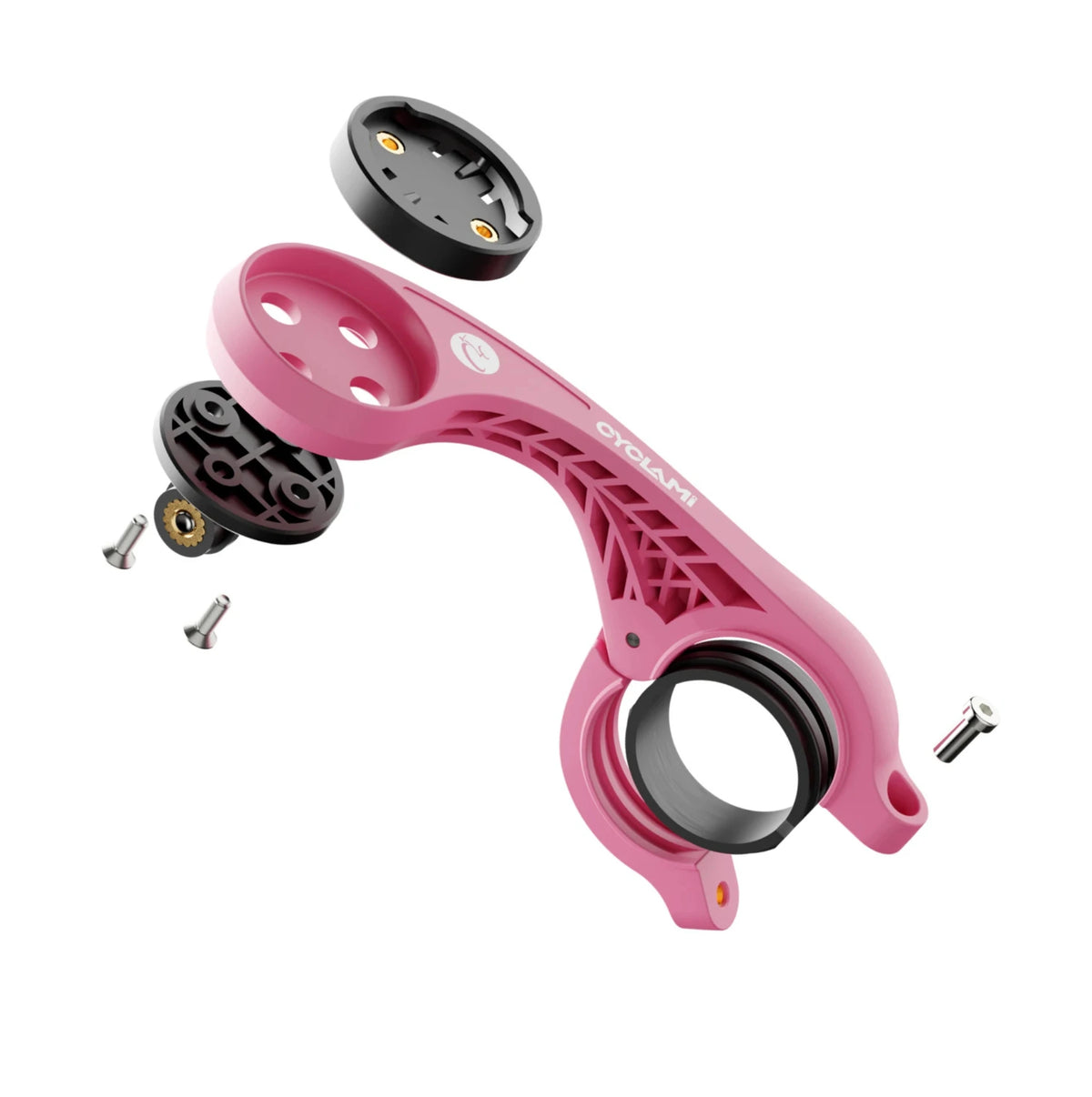 Support déporté XL CYCLAMI S2 Rose - Garmin Edge 1030/1040/1050 + fixation GoPro