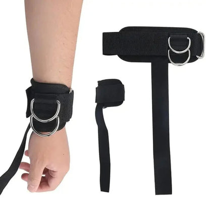 Lot de 2 sangles de musculation D-Ring – Poignets, poulies et machines à câble