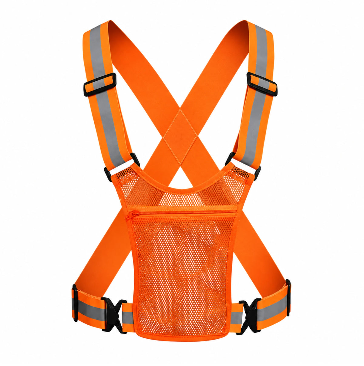 Gilet de sécurité réfléchissant haute visibilité avec poche centrale
