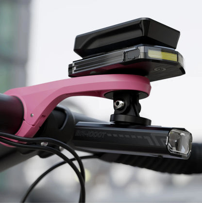 Support déporté XL CYCLAMI S2 Rose - Garmin Edge 1030/1040/1050 + fixation GoPro