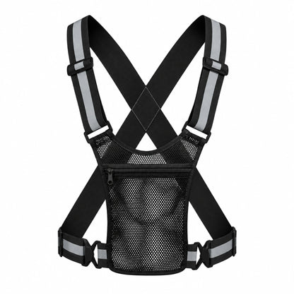 Gilet de sécurité réfléchissant haute visibilité avec poche centrale