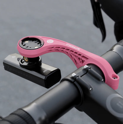 Support déporté XL CYCLAMI S2 Rose - Garmin Edge 1030/1040/1050 + fixation GoPro