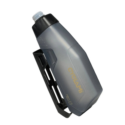 Gourde aérodynamique CYCLAMI 650 ml + porte-bidon - PP5 - 125 g