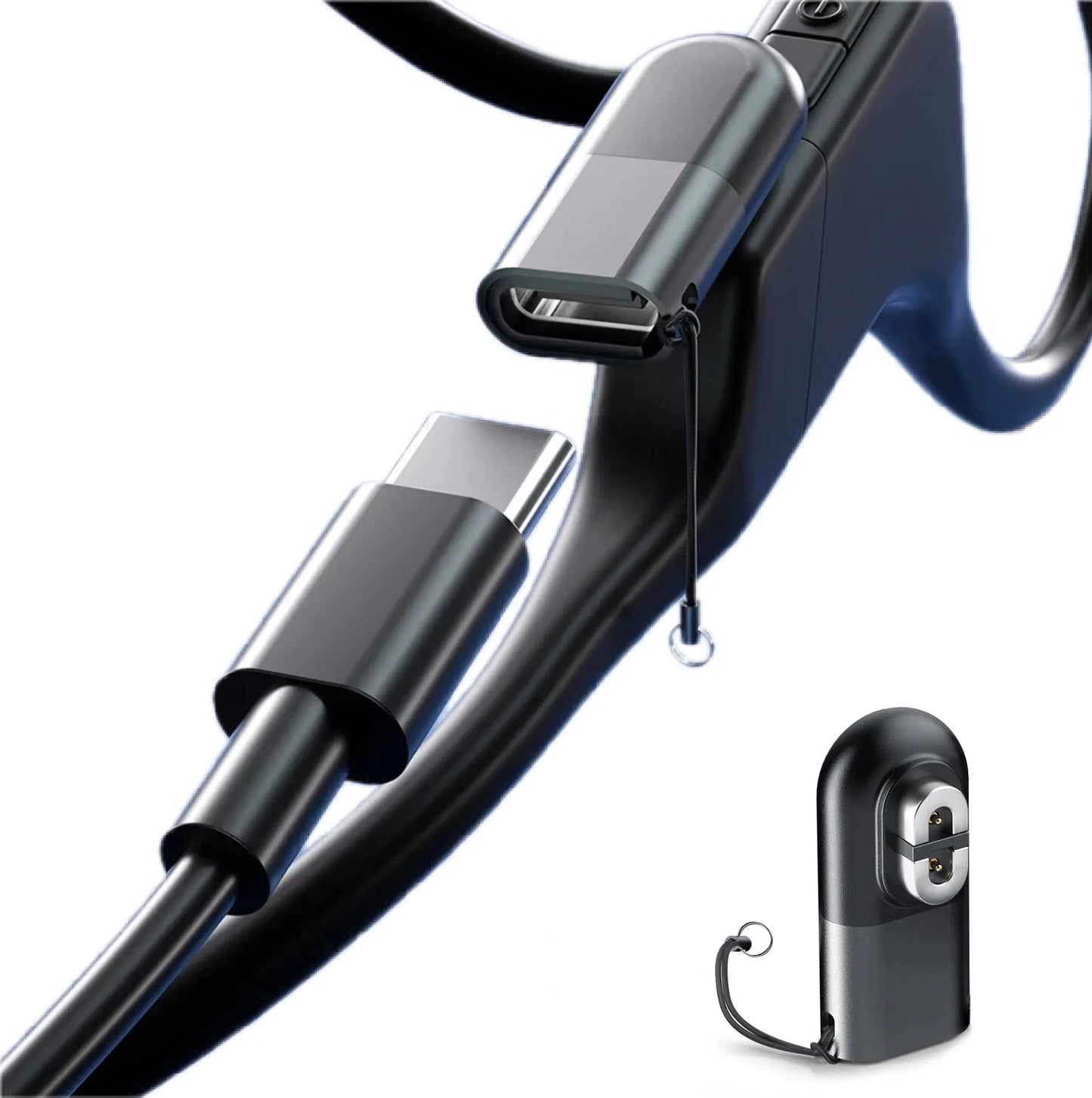 Adaptateur de charge magnétique USB-C pour casques Shokz / AfterShokz OpenRun, OpenRun Pro, OpenComm