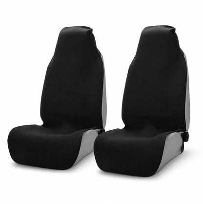 Lot de 2 housses de siège de voiture imperméables noires - Protection universelle