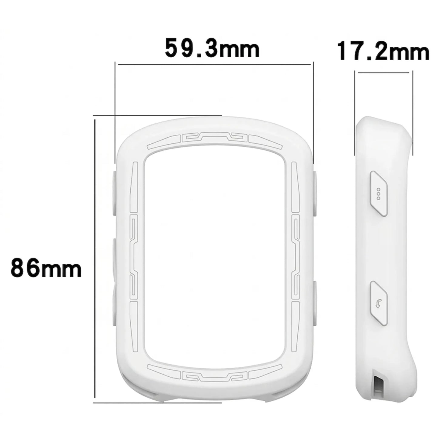Pack protection Garmin Edge 540 / 840 blanc – Housse silicone + écran de protection