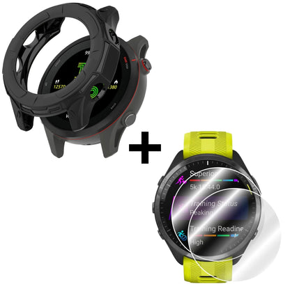 Pack protection Garmin Forerunner 965 - Coque TPU + 2 films hydrogel HD