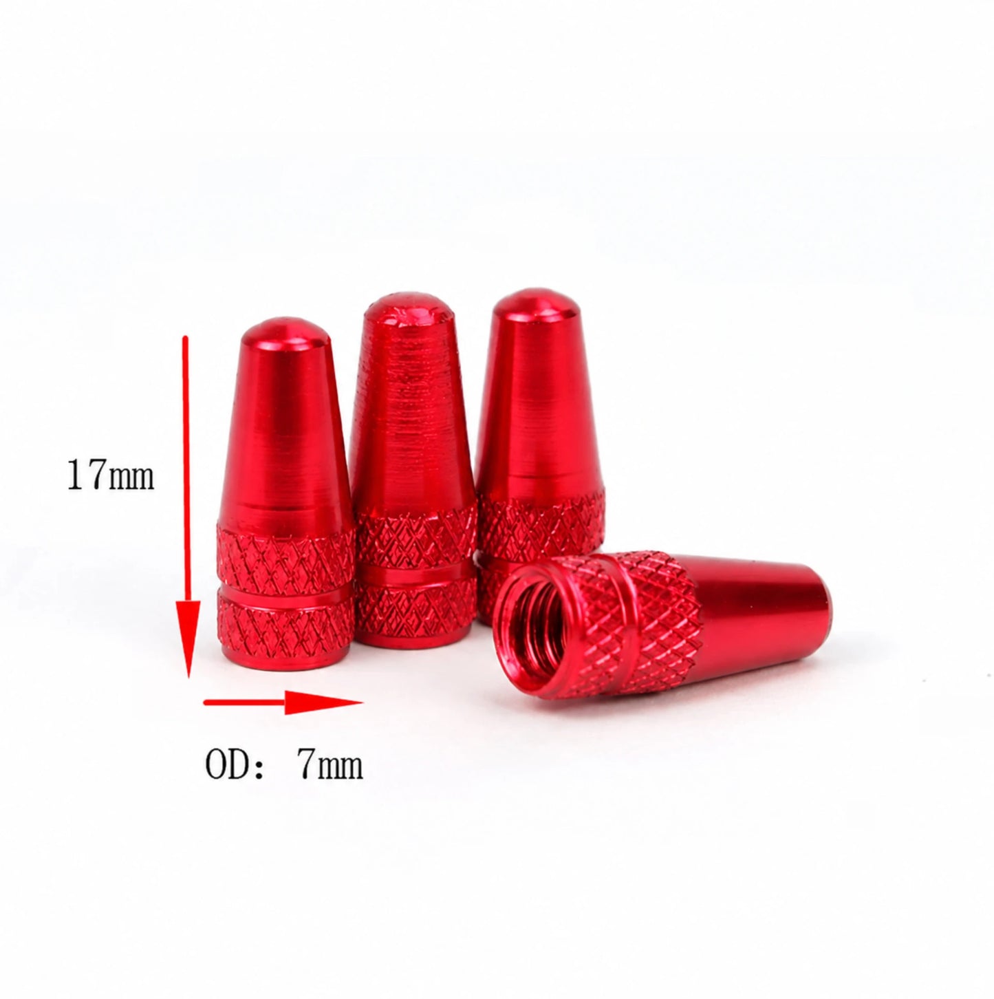 Lot de 4 bouchons de valve Presta en alliage d'aluminium