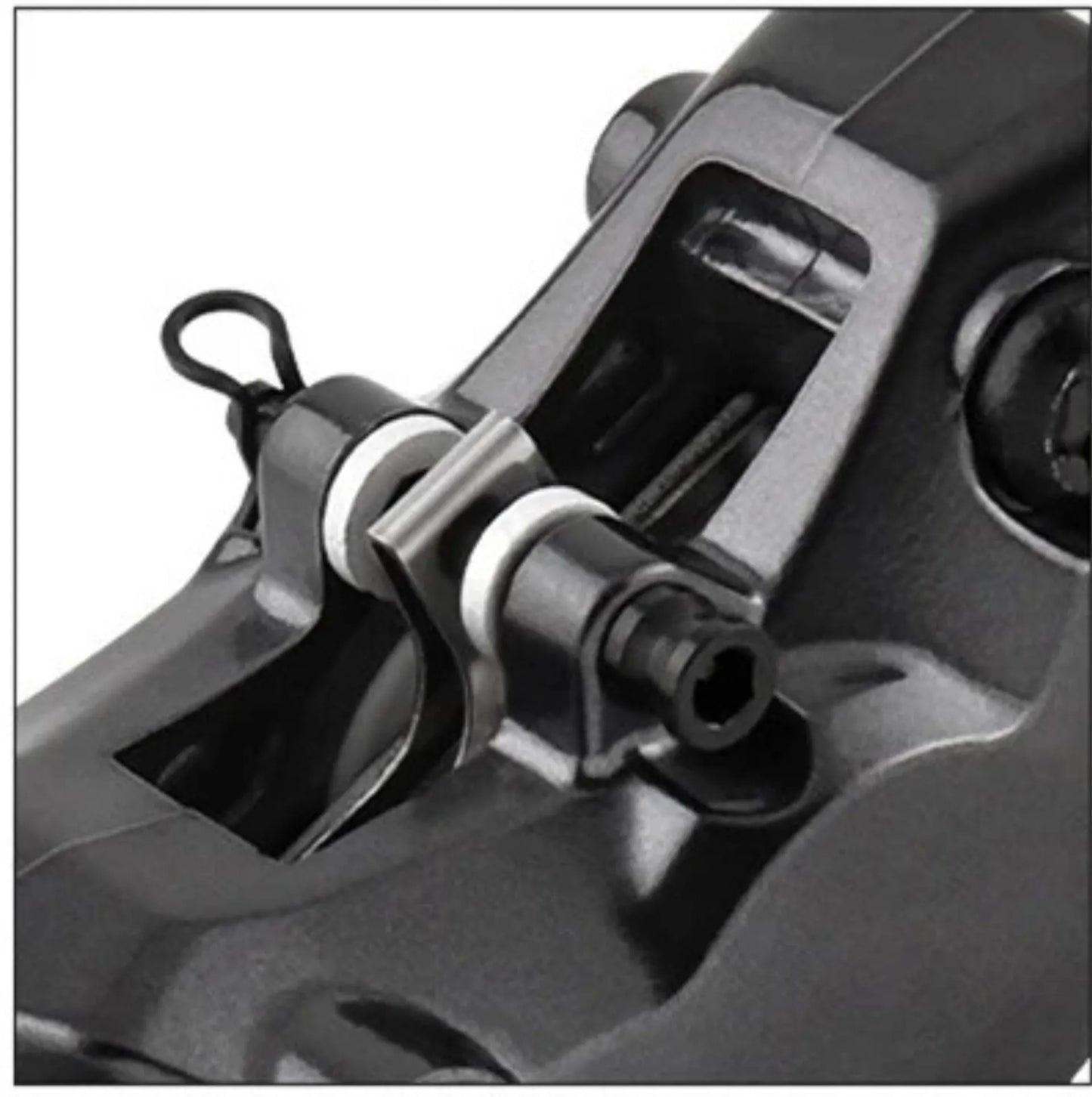 Vis étrier de frein à disque – Titane M4×26 mm – Noir – 2 pièces + clips – Route &amp; VTT