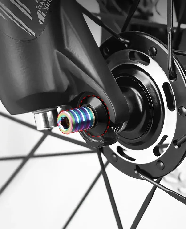 Axe de roue arrière à serrage rapide vélo – Alliage titane/aluminium, 130–135 mm – vue 3