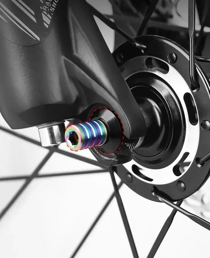Axe de roue arrière à serrage rapide vélo – Alliage titane/aluminium, 130–135 mm – vue 3